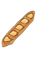 カット：フランスパンのイメージ