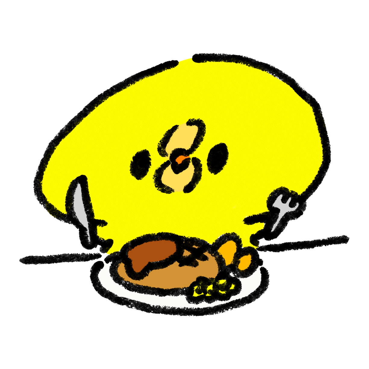 食事をするひよこのイメージ