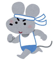 カット：走るネズミのイメージ