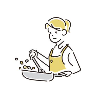 カット：料理をする人のイメージ