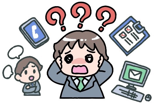 カット：仕事に頭を悩ます人のイメージ