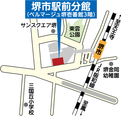 堺市駅前分館の地図